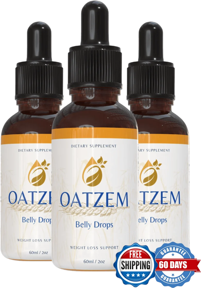 Oatzem belly drops weight loss support three-bottle pack
